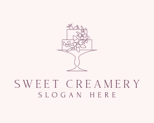 Floral Dessert Cake logo design