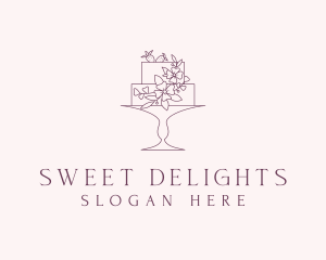 Floral Dessert Cake logo design