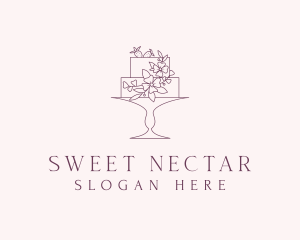 Floral Dessert Cake logo design