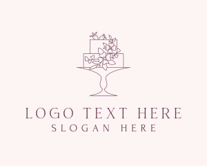 Floral Dessert Cake Logo