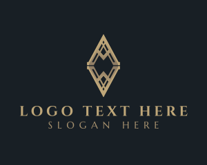 Letter A - Luxury Diamond Jewelry logo design