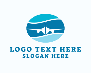 Courier Service - Travel Airplane Aviation logo design