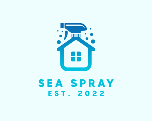 Home Cleaning Sanitation Spray logo design