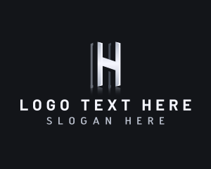 Letter H - Steel Industrial Construction Letter H logo design