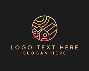 Logistic Hub - Subdivision House Real Estate logo design