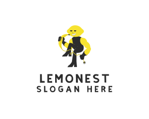 Vocalist - Lemon Banana Rockstar logo design