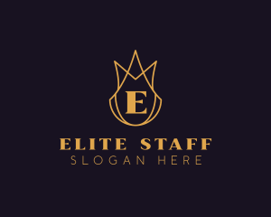 Golden Crown Letter logo design