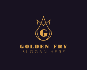 Golden Crown Letter logo design