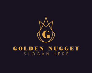 Golden Crown Letter logo design