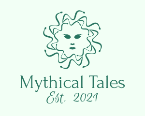 Medusa Face Mythology  logo design