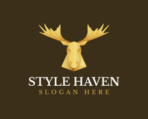 Golden Moose Antler Logo