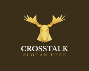 Golden Moose Antler Logo