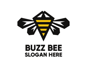 Buzz - Minimalist Geometric Bee logo design