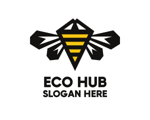 Ecosystem - Minimalist Geometric Bee logo design