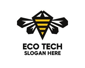 Ecosystem - Minimalist Geometric Bee logo design