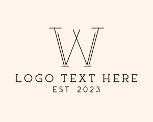Photographer - Letter W Boutique logo design