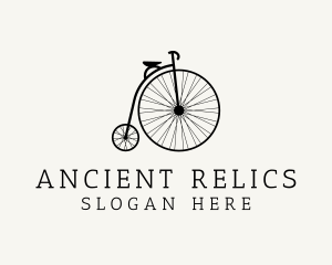 Artifact - Minimalist Penny Farthing Bicycle logo design