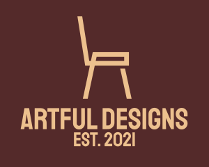 Brown Wooden Chair logo design