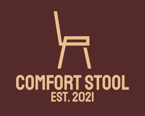 Brown Wooden Chair logo design