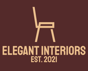 Brown Wooden Chair logo design