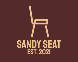 Brown Wooden Chair logo design