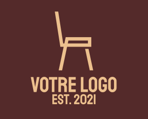 Upholsterer - Brown Wooden Chair logo design