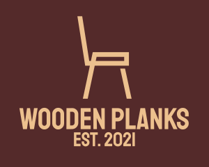 Brown Wooden Chair logo design