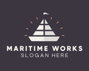 Sailing Sailboat Ship  logo design