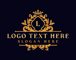 Luxury - Royal Floral Crown logo design