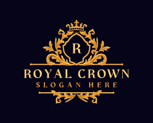 Royal Floral Crown logo design