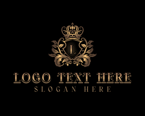 Golden - Deluxe Crown Ornament logo design