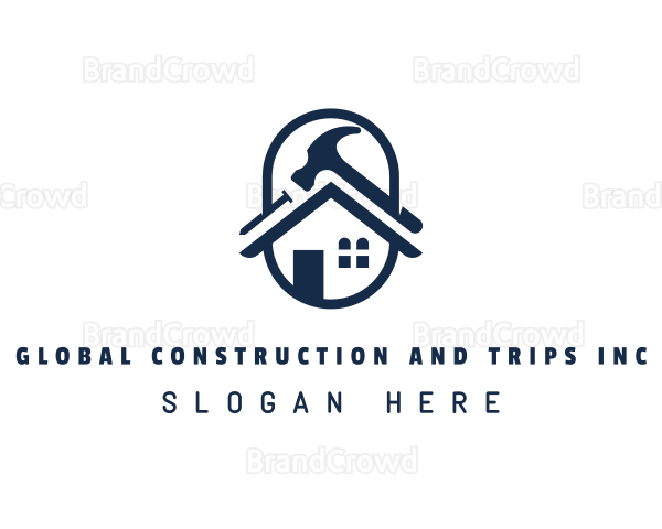 Hammer Roof Construction Logo