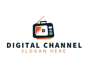 Channel - Retro Television Channel Show logo design