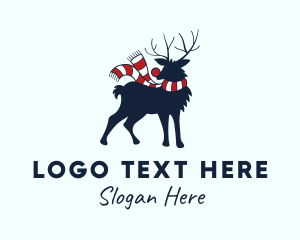Christmas - Christmas Reindeer Scarf logo design