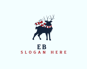 Christmas Reindeer Scarf Logo