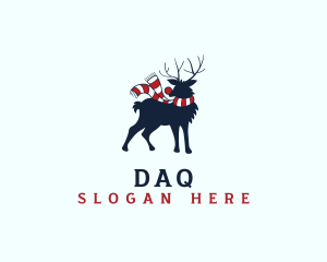 Christmas Reindeer Scarf Logo