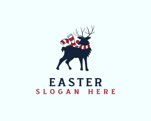 Christmas Reindeer Scarf logo design