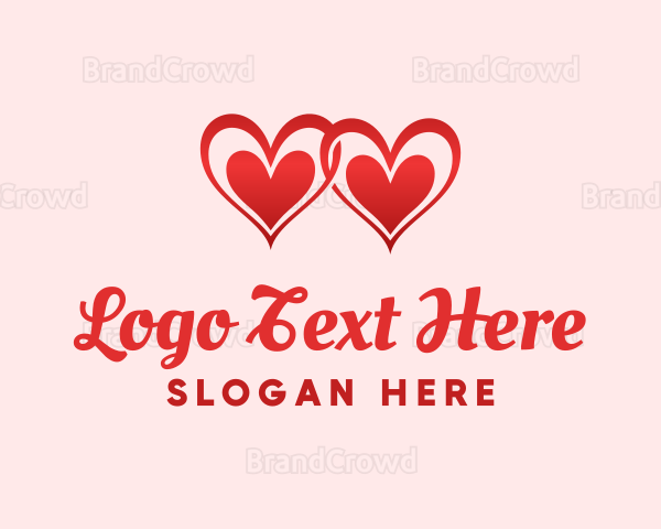 Red Love Hearts Logo