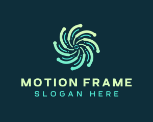 Abstract Motion Tech logo design