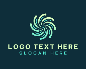Developer - Abstract Motion Tech logo design
