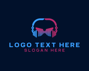 Podcast - DJ Headphone Music logo design