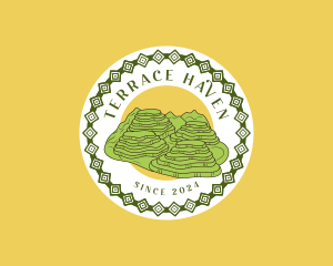 Rice Terraces Scenery logo design