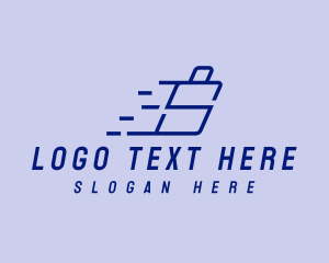 Shopping - Luggage Suitcase Letter S logo design