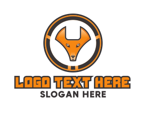 Steering Wheel - Fox Modern Circle logo design