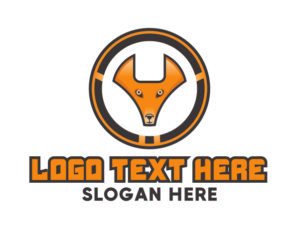 Turn - Fox Modern Circle logo design