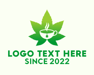 Weed - Marijuana Leaf Cafe logo design