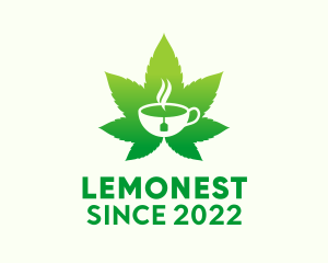 Latte - Marijuana Leaf Cafe logo design