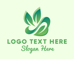 3d - Eco Forest Leaf logo design