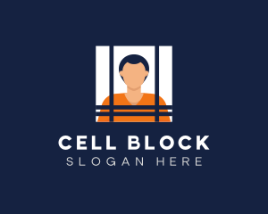 Jail - Male Inmate Convict logo design