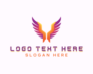 Heaven - Religious Angel Wings logo design